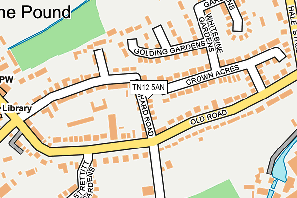TN12 5AN map - OS OpenMap – Local (Ordnance Survey)