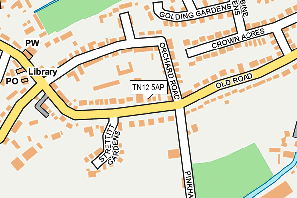 TN12 5AP map - OS OpenMap – Local (Ordnance Survey)