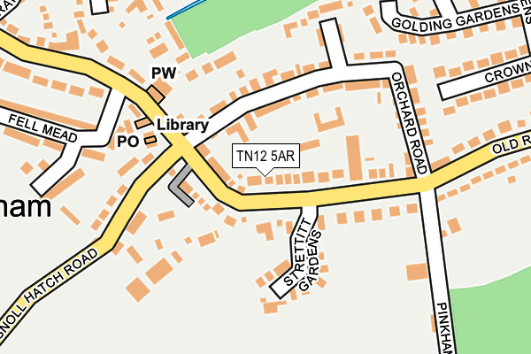 TN12 5AR map - OS OpenMap – Local (Ordnance Survey)