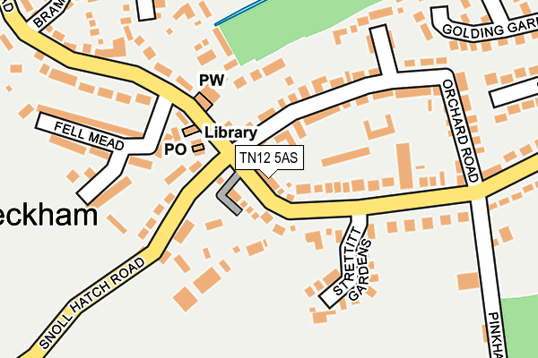 TN12 5AS map - OS OpenMap – Local (Ordnance Survey)