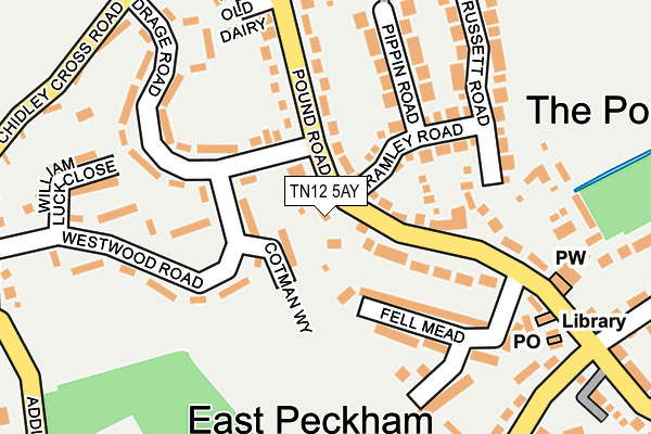 TN12 5AY map - OS OpenMap – Local (Ordnance Survey)