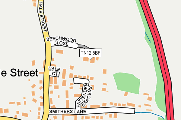 TN12 5BF map - OS OpenMap – Local (Ordnance Survey)