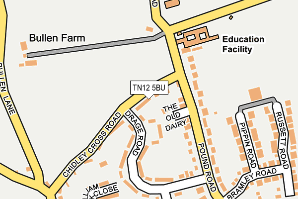 TN12 5BU map - OS OpenMap – Local (Ordnance Survey)