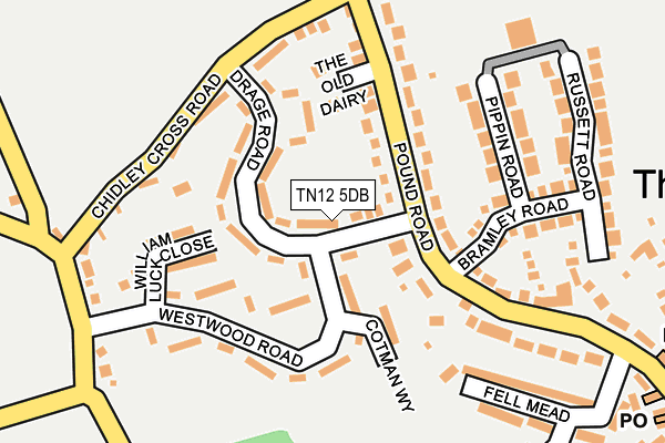 TN12 5DB map - OS OpenMap – Local (Ordnance Survey)