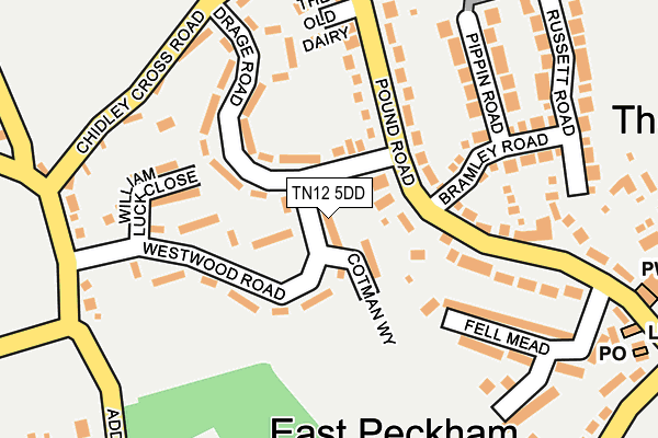 TN12 5DD map - OS OpenMap – Local (Ordnance Survey)