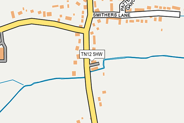 TN12 5HW map - OS OpenMap – Local (Ordnance Survey)