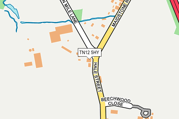 TN12 5HY map - OS OpenMap – Local (Ordnance Survey)