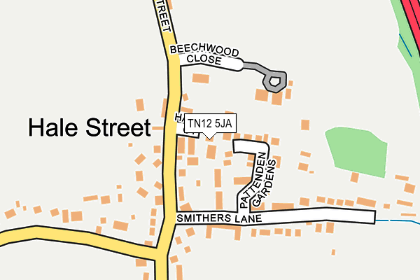 TN12 5JA map - OS OpenMap – Local (Ordnance Survey)