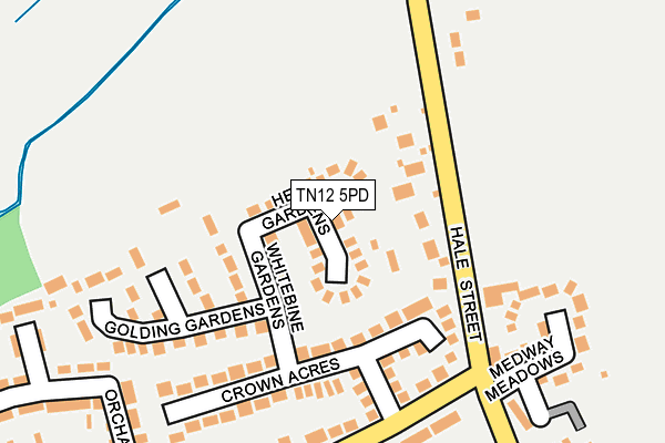 TN12 5PD map - OS OpenMap – Local (Ordnance Survey)