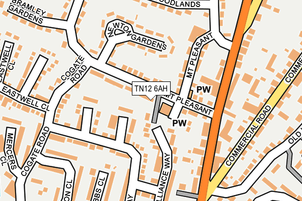 TN12 6AH map - OS OpenMap – Local (Ordnance Survey)