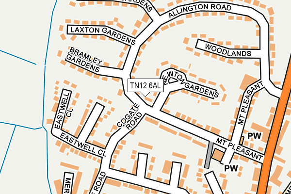 TN12 6AL map - OS OpenMap – Local (Ordnance Survey)