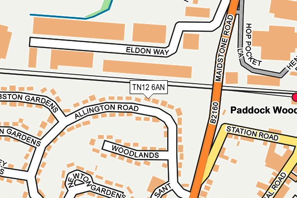 TN12 6AN map - OS OpenMap – Local (Ordnance Survey)