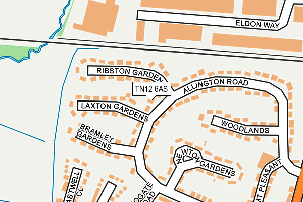 TN12 6AS map - OS OpenMap – Local (Ordnance Survey)