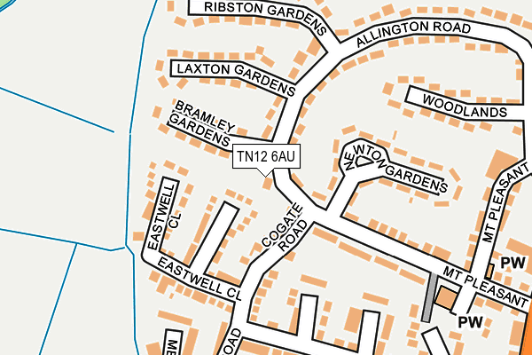 TN12 6AU map - OS OpenMap – Local (Ordnance Survey)