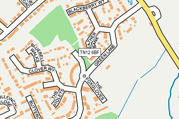 TN12 6BF map - OS OpenMap – Local (Ordnance Survey)