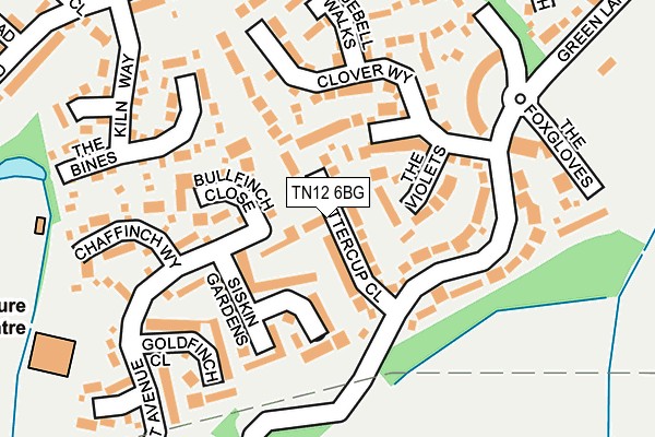 TN12 6BG map - OS OpenMap – Local (Ordnance Survey)