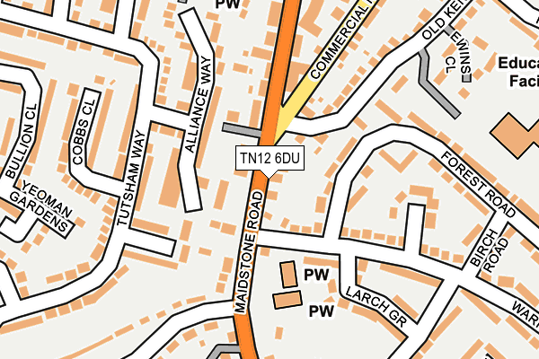 TN12 6DU map - OS OpenMap – Local (Ordnance Survey)