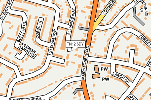 TN12 6DY map - OS OpenMap – Local (Ordnance Survey)