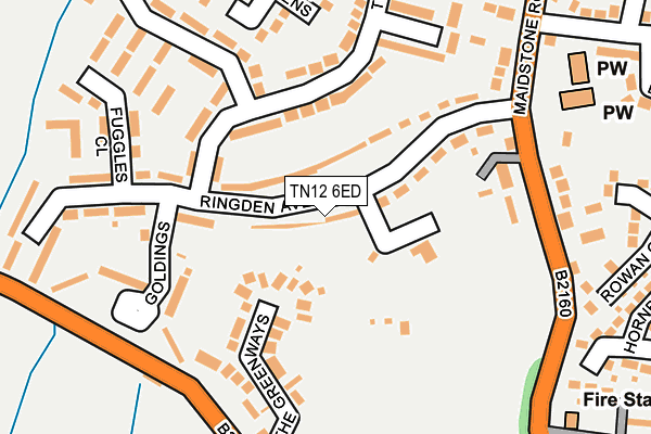 TN12 6ED map - OS OpenMap – Local (Ordnance Survey)