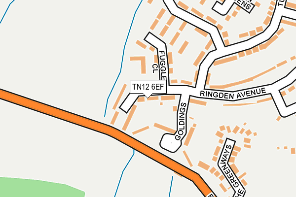 TN12 6EF map - OS OpenMap – Local (Ordnance Survey)