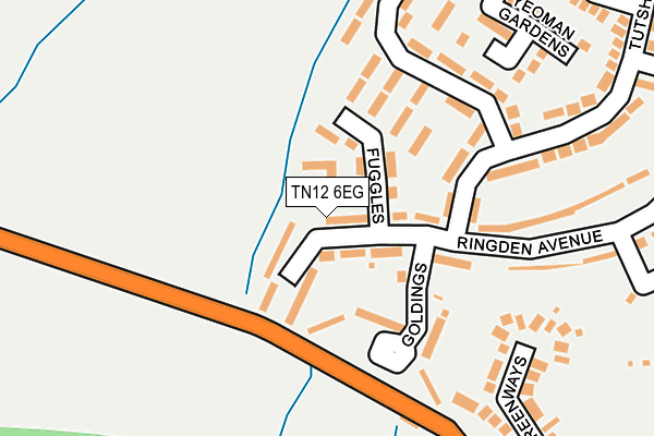 TN12 6EG map - OS OpenMap – Local (Ordnance Survey)