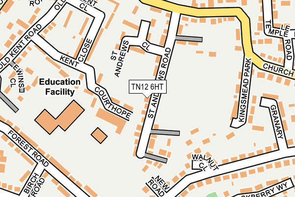 TN12 6HT map - OS OpenMap – Local (Ordnance Survey)