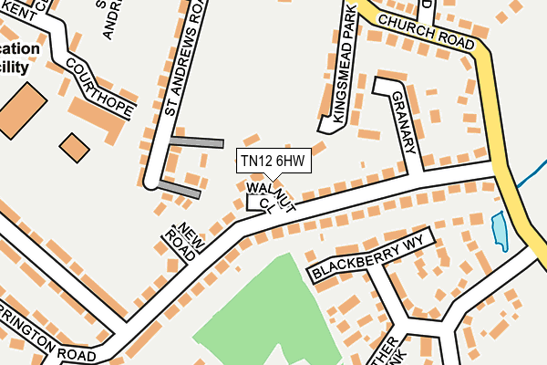 TN12 6HW map - OS OpenMap – Local (Ordnance Survey)