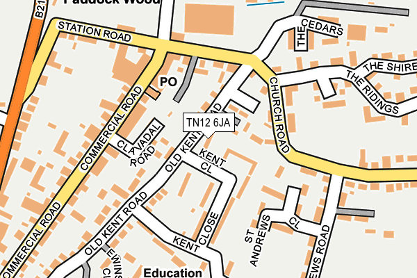 TN12 6JA map - OS OpenMap – Local (Ordnance Survey)