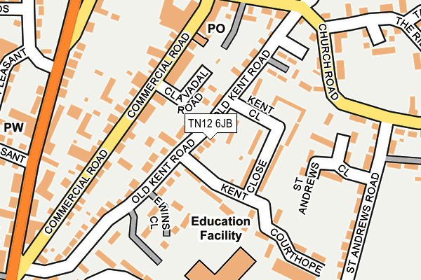 TN12 6JB map - OS OpenMap – Local (Ordnance Survey)