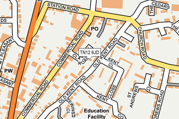 TN12 6JD map - OS OpenMap – Local (Ordnance Survey)