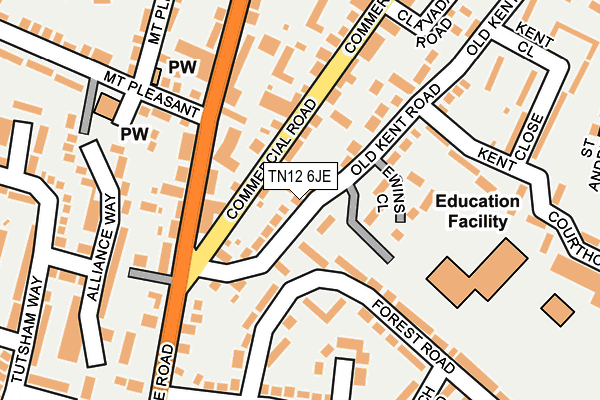 TN12 6JE map - OS OpenMap – Local (Ordnance Survey)
