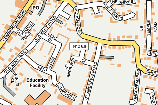 TN12 6JF map - OS OpenMap – Local (Ordnance Survey)