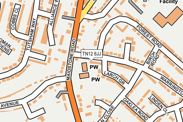 TN12 6JJ map - OS OpenMap – Local (Ordnance Survey)