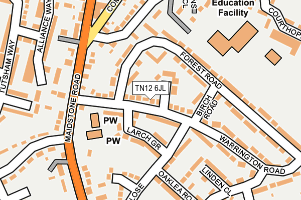 TN12 6JL map - OS OpenMap – Local (Ordnance Survey)