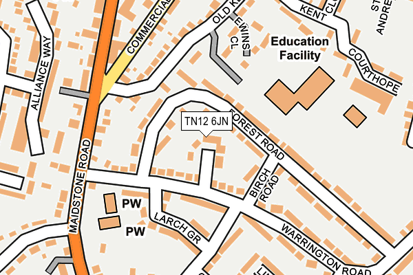 TN12 6JN map - OS OpenMap – Local (Ordnance Survey)