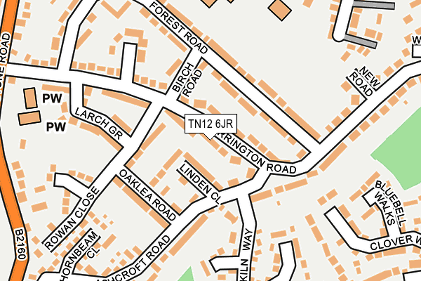 TN12 6JR map - OS OpenMap – Local (Ordnance Survey)