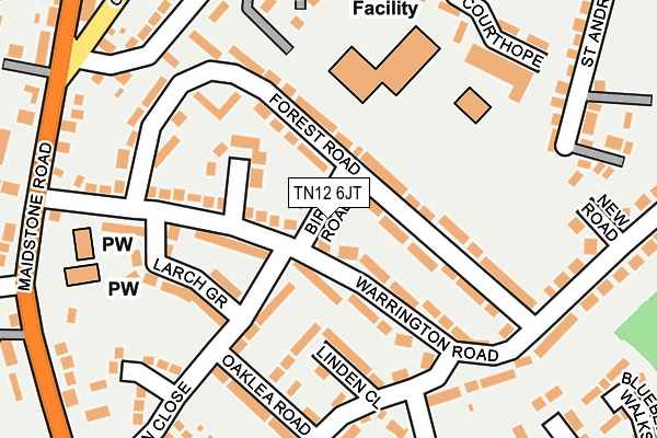 TN12 6JT map - OS OpenMap – Local (Ordnance Survey)