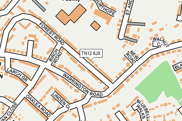 TN12 6JX map - OS OpenMap – Local (Ordnance Survey)