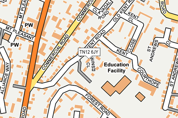 TN12 6JY map - OS OpenMap – Local (Ordnance Survey)