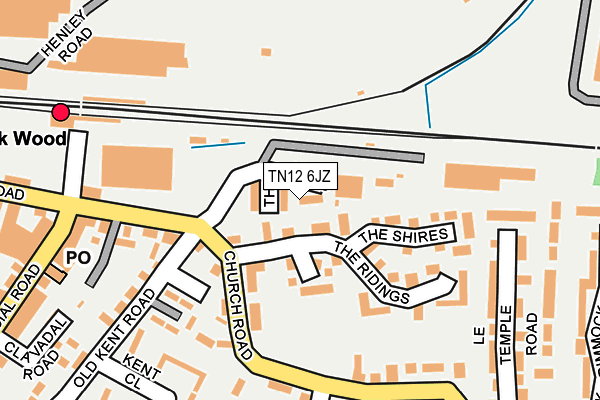 TN12 6JZ map - OS OpenMap – Local (Ordnance Survey)