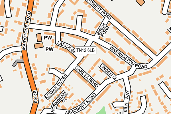 TN12 6LB map - OS OpenMap – Local (Ordnance Survey)