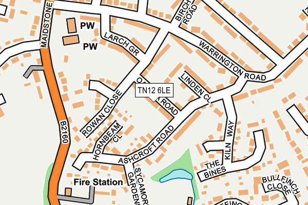 TN12 6LE map - OS OpenMap – Local (Ordnance Survey)