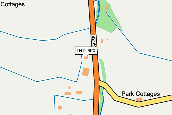 TN12 6PX map - OS OpenMap – Local (Ordnance Survey)