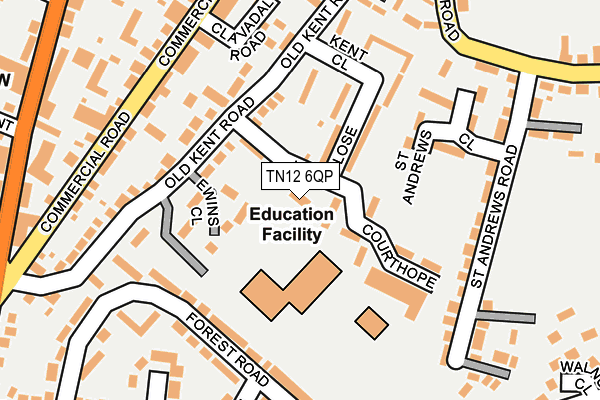 TN12 6QP map - OS OpenMap – Local (Ordnance Survey)