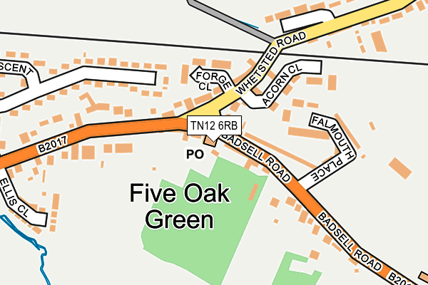 TN12 6RB map - OS OpenMap – Local (Ordnance Survey)
