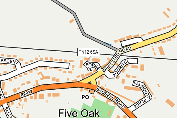 TN12 6SA map - OS OpenMap – Local (Ordnance Survey)
