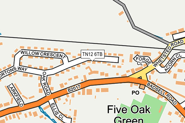 TN12 6TB map - OS OpenMap – Local (Ordnance Survey)