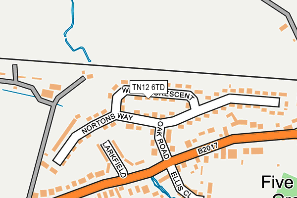 TN12 6TD map - OS OpenMap – Local (Ordnance Survey)
