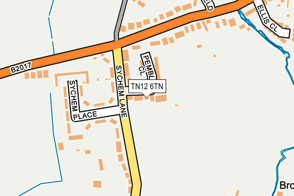 TN12 6TN map - OS OpenMap – Local (Ordnance Survey)