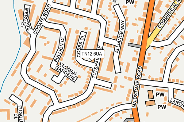 TN12 6UA map - OS OpenMap – Local (Ordnance Survey)